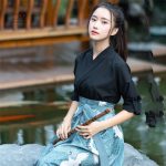 Robe japonaise grande taille à motifs colorés