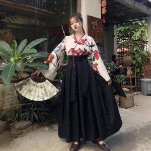 Robe Kimono avec motifs floraux