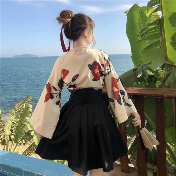 Robe Japonaise avec ceinture assortie