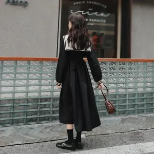 Style japonais avec une robe noire chic