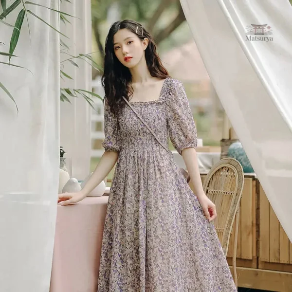 Robe longue moderne japonaise élégante