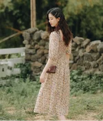 Robe longue avec design contemporain japonais