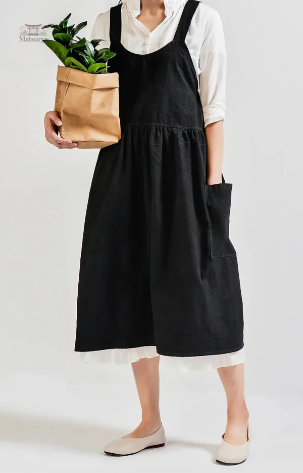 Robe Tablier en tissu léger