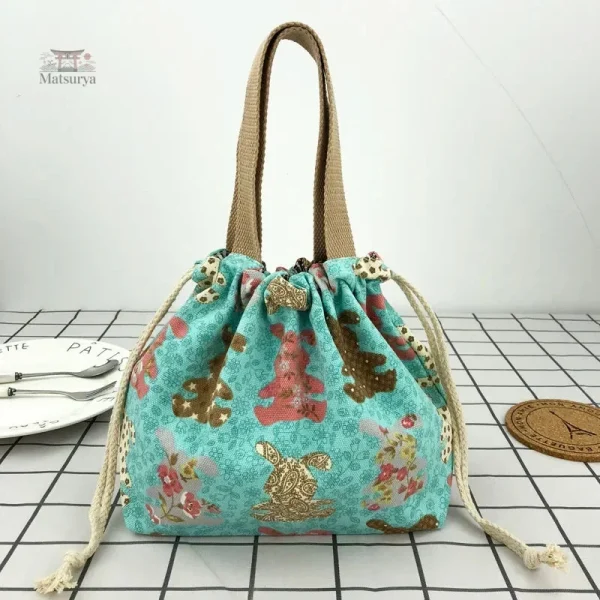 Sac à bento portable japonais pour les rituels culinaires