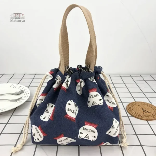 Sac à bento design japonais pour repas nomades