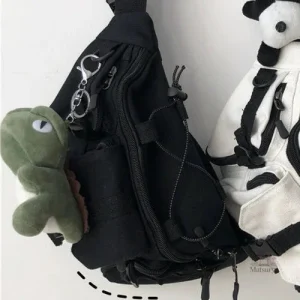 Sac bandoulière style japonais en tissu coloré