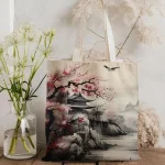 Sac japonais en toile, idéal pour le shopping