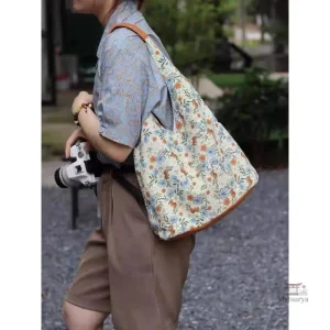 Sac Fleuri Japonais avec grande capacité de rangement