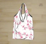 Sac japonais pliable avec motifs de fleurs Sakura