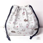 Sac de rangement boîte bento blanc