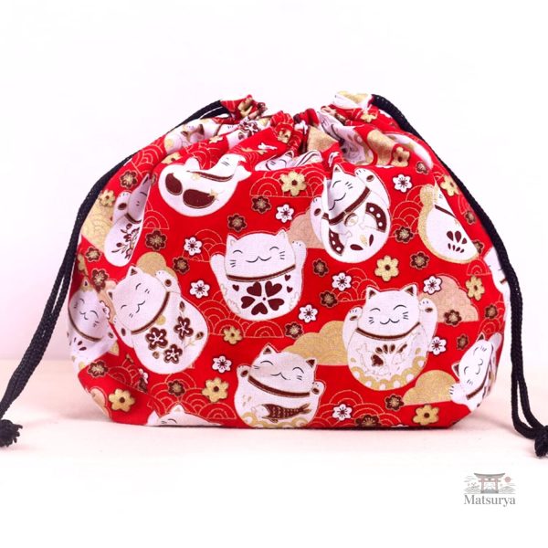 sac-rangement-boite-bento-motif-chat-maneki-neko-1 Sac rangement bento motif chat maneki neko
