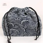 Sac rangement bento motif vague de mer