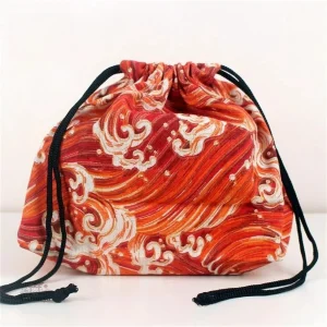 Sac rangement bento rouge pour un repas pratique et organisé