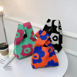 Sac japonais tricoté à la main, élégant et pratique