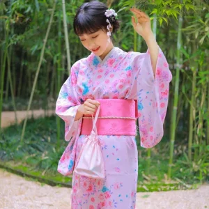 Sakura Kimono élégant pour femme, style japonais traditionnel
