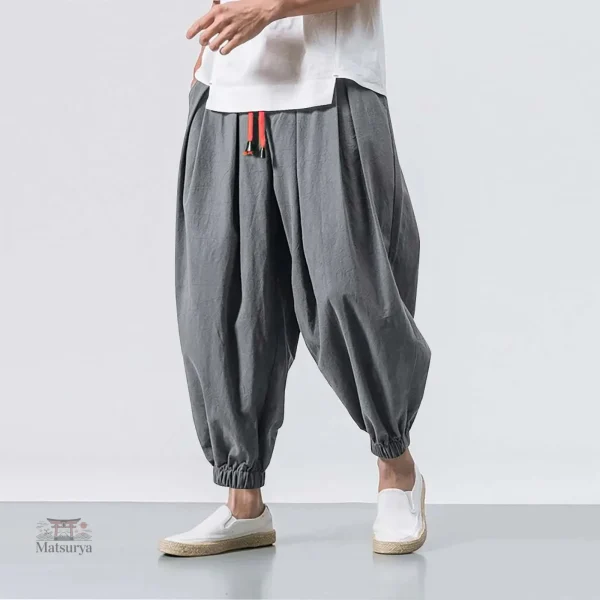 Pantalon sarouel japonais, confort et élégance masculine