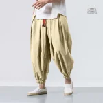 Vêtements japonais homme, sarouel avec coupe ample