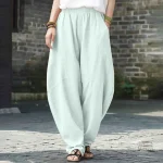 Sarouel femme, inspiration japonaise, look décontracté