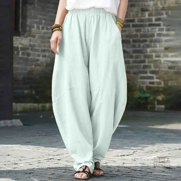 Sarouel femme, inspiration japonaise, look décontracté