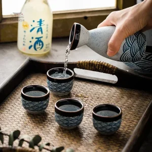 Service à thé de saké japonais élégant