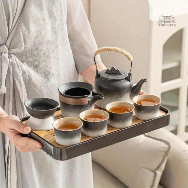Tasses à thé japonaises en céramique artisanale