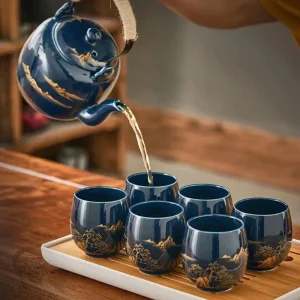 Service à Thé Japonais Tradition Zen en céramique élégante
