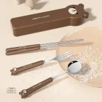 Couverts en bambou pour enfants, style japonais