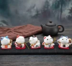 Set porte bonheur japonais en céramique