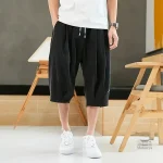 Short japonais ample, confort et élégance masculine