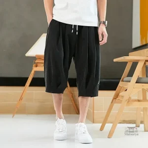 Short japonais ample, confort et élégance masculine