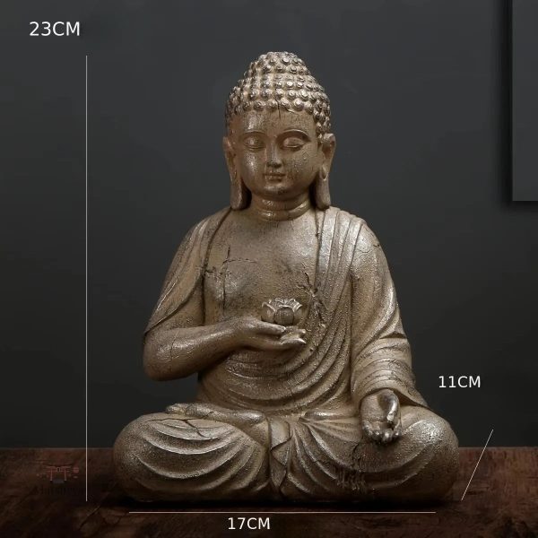 Objet d'art japonais de Bouddha en position assise