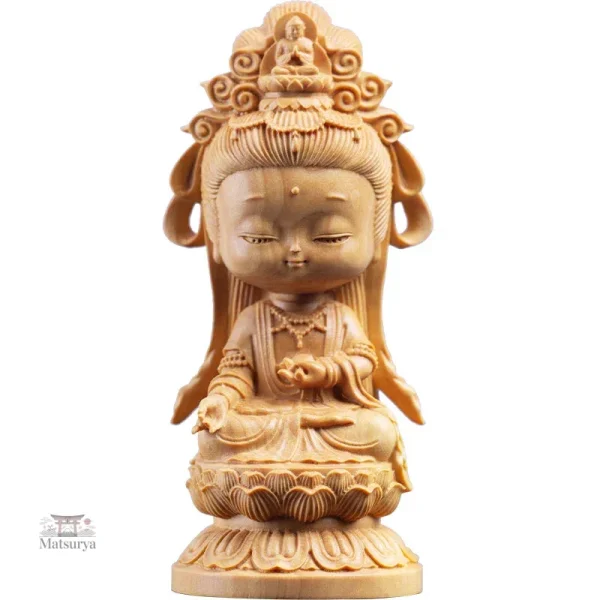 Statue en bois, symbole de la culture japonaise