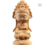 Figurine en bois inspirée des traditions nippones