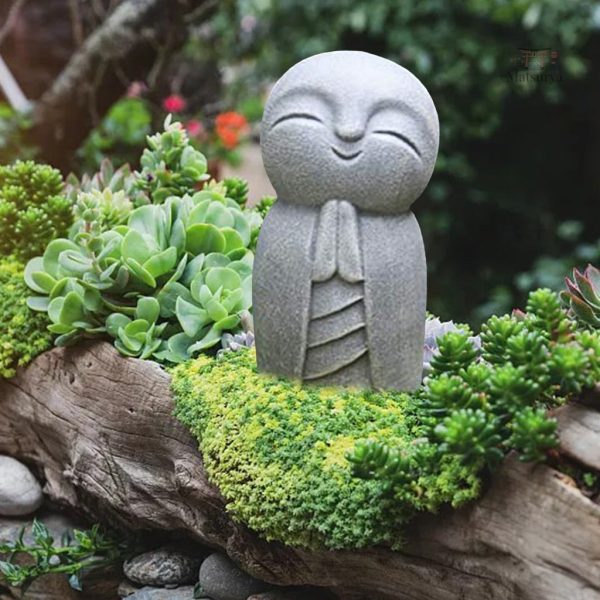 statue-japonaise-jizo-1 Statue japonaise Jizo en pierre décorative