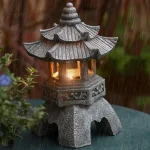 Lampe en statue japonaise, décoration moderne et artistique
