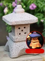 Lanterne Japonaise solaire en pierre pour jardin