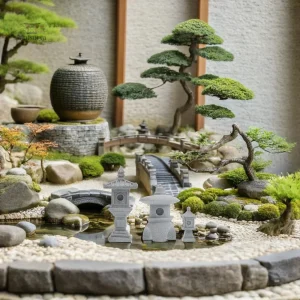 Statue japonaise mini tours en céramique décorative