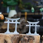 Ornement asiatique pour aquarium en style japonais