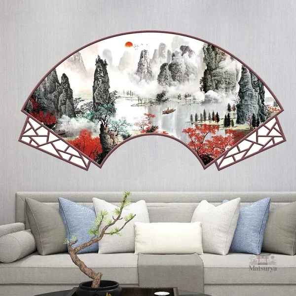 sticker-mural-paysage-japonais-1 Sticker mural paysage japonais pour décoration intérieure