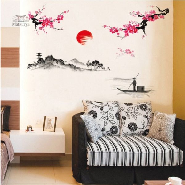 Autocollants arbre japonais, parfaits pour la décoration intérieure