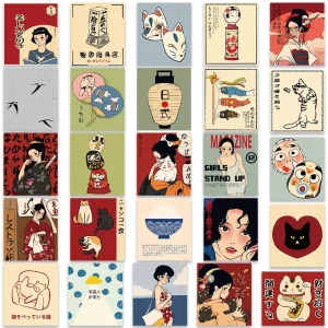 Stickers inspirés de la culture nippone pour décoration