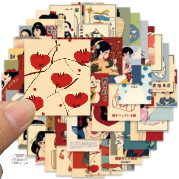 Stickers art japonais avec designs modernes