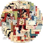 Stickers culturels nippons avec illustrations attrayantes