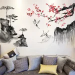 Stickers fleur de prune japonais décoratifs