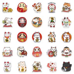 Variété de stickers inspirés de la culture japonaise