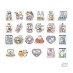 Variations de stickers japonais Kawaii aux designs adorables