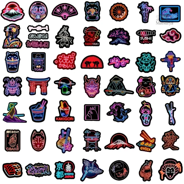 Collection de stickers Kyoto, embellissement culturel japonais