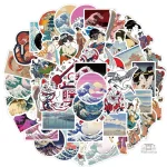 Stickers japonais Ukiyo-e décoratifs