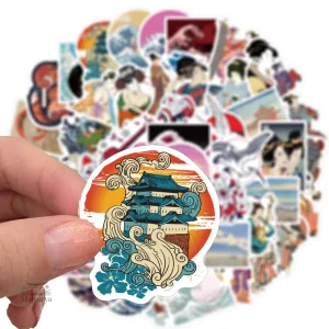 Variété de stickers Ukiyo-e aux designs uniques