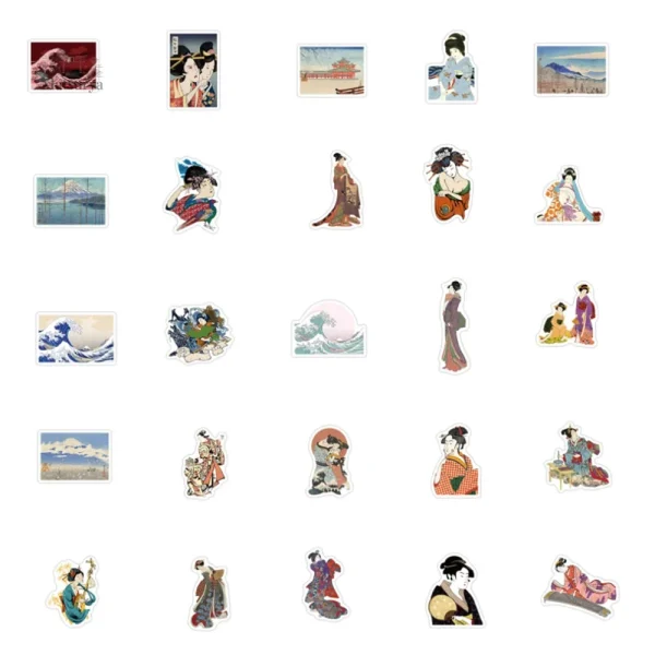 Stickers artistiques Ukiyo-e pour embellir vos objets